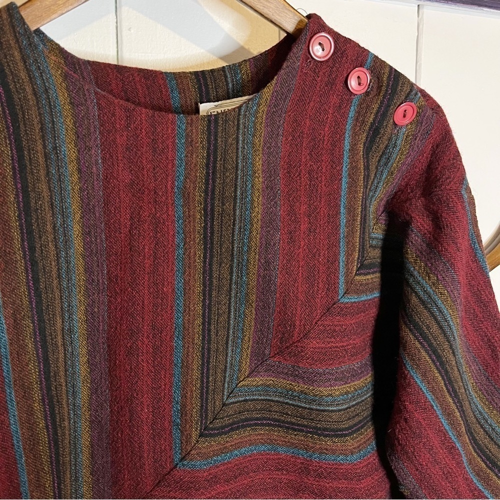 Vintage Encore Wool Blend Striped Top and Skirt Set. - Picture 2 of 13